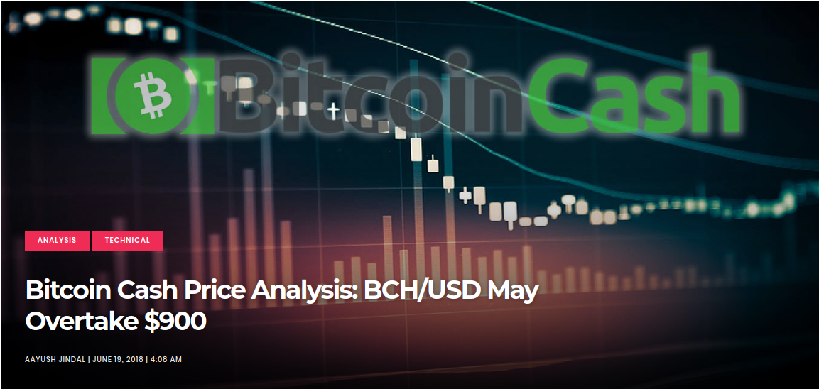 Bitcoin Cash Price Analysis - BCH/USD May Overtake $900