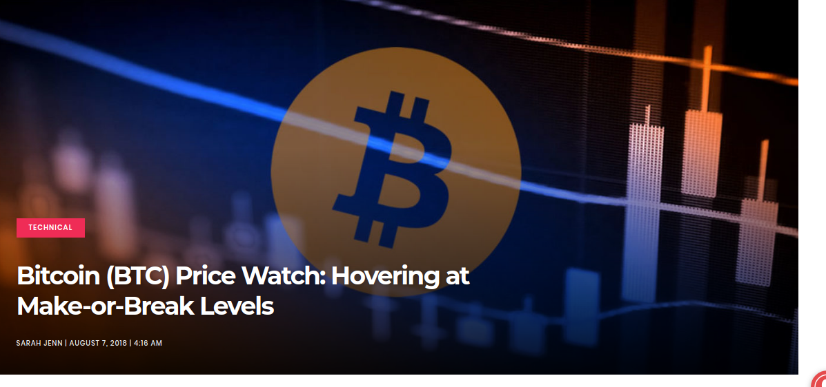 Bitcoin (BTC) Price Watch- Hovering at Make-or-Break Levels