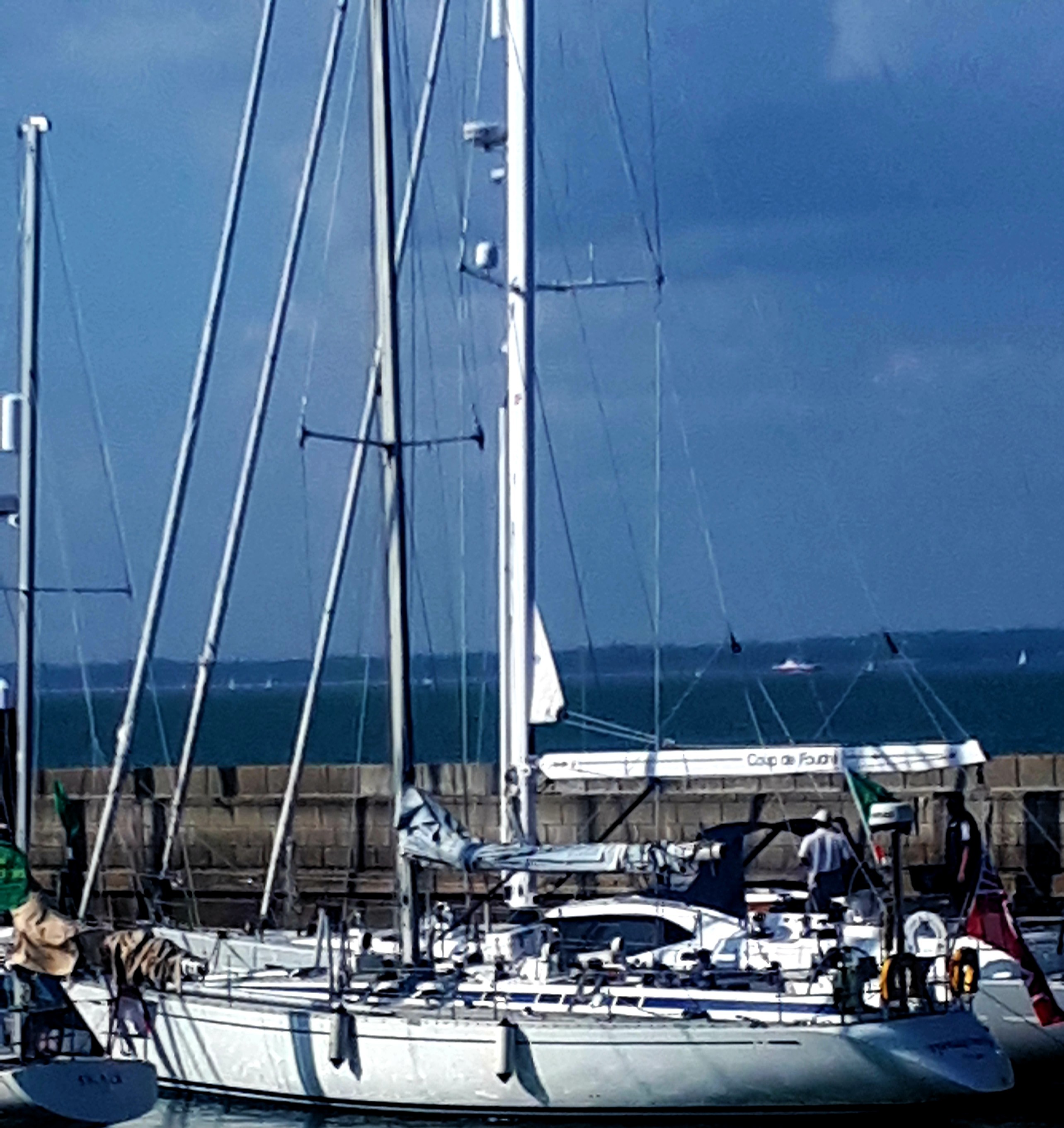 troubadour moored in RORC haven cowes